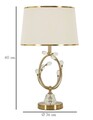 Lampa de masa Versailles, Mauro Ferretti, 1 x E27, 40W, 36x60 cm, fier/sticla, alb/auriu