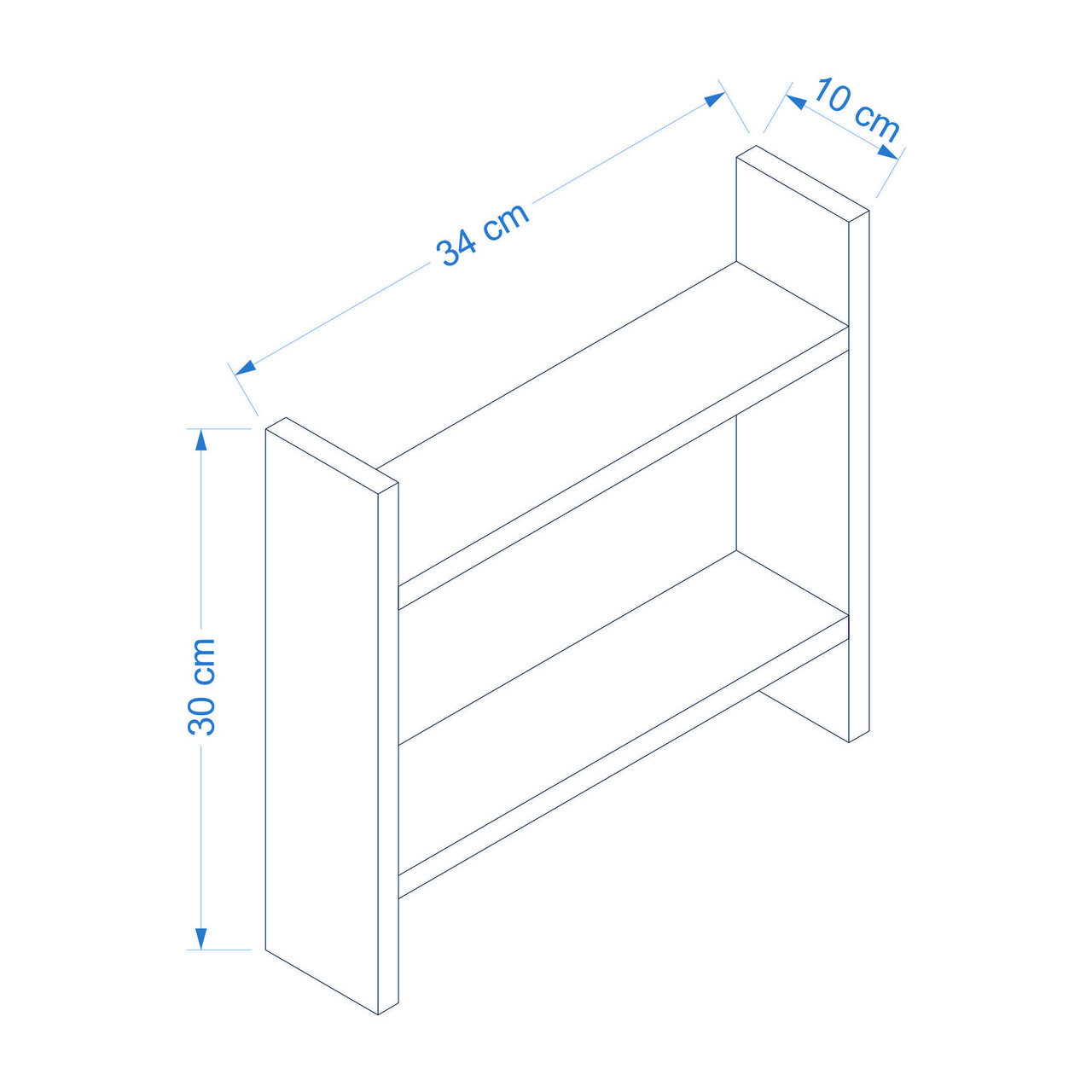 Raft de bucatarie, Hanah Home, Denver, 34x10x30 cm, Maro - view 5
