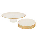 Set farfurii pentru desert, Karaca, 216KRC1190, Sticla, Auriu