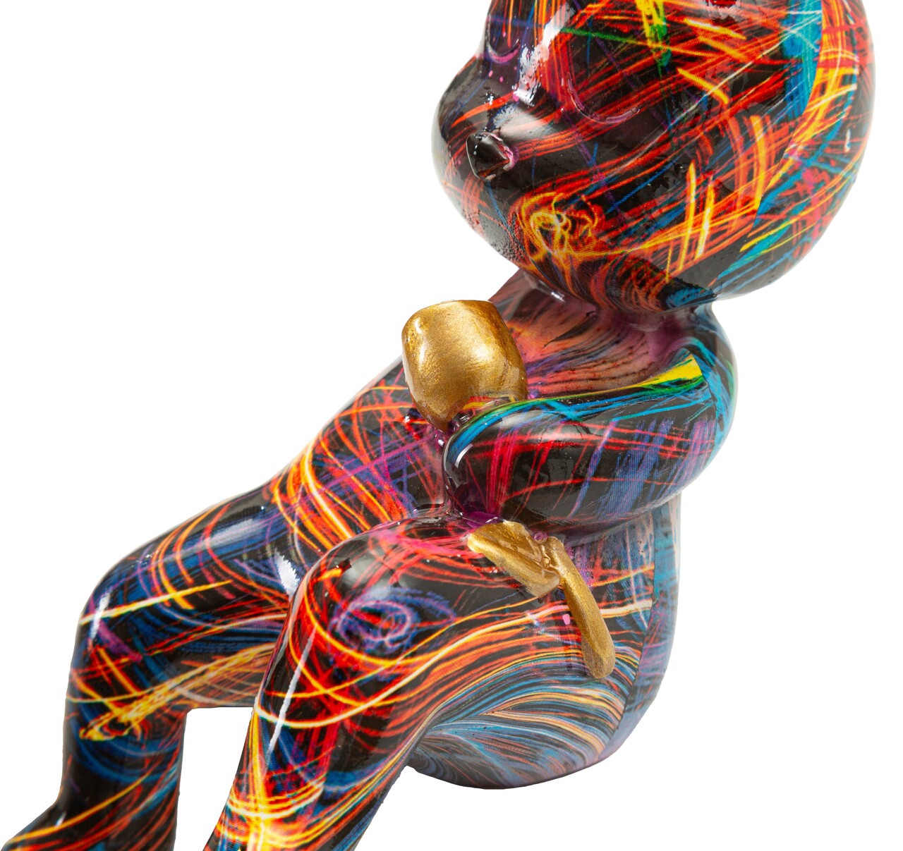 Decoratiune, Mauro Ferretti, Rabbit Psyco -B, 21.5x10x22 cm, polirasina, multicolor - imagine 2