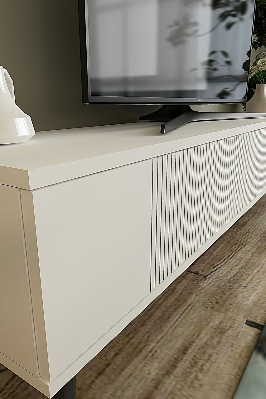 Comoda TV, Hanah Home, Corsa 120, 120x40.5x32 cm, Alb - imagine 3