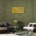 Decoratiune de perete, Decorative Panel 2, Metal, 100 x 48 cm, Auriu