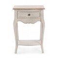 Masuta cu 1 sertar, Clarisse, Bizzotto, 48x35x70 cm, lemn de paulownia