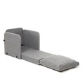 Canapea extensibilă cu 1 loc, Futon, 859FTN2881, Metal , Gri deschis