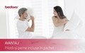 Pachet Combo Starter, Saltea 180x200x15 cm, Pilota 200x220 cm si 2 Perne 50x70 cm