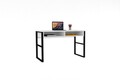 Birou, Puqa Design, Misto, 120 x 72 x 60 cm, pal melaminat/metal, alb/negru