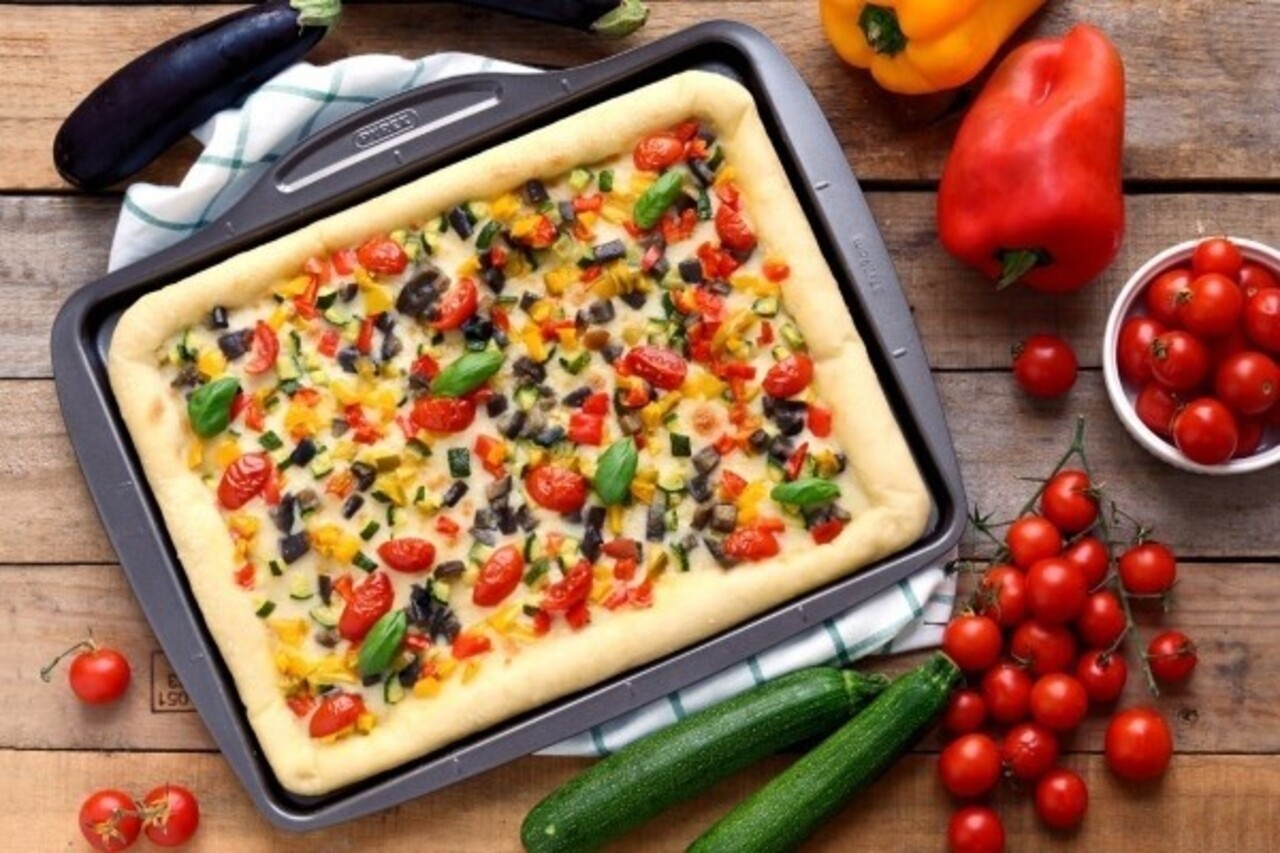 Tava De Copt Pizza, Pyrex, Asimetria, 29 X 37 Cm, Otel Carbon/metal Antiaderent