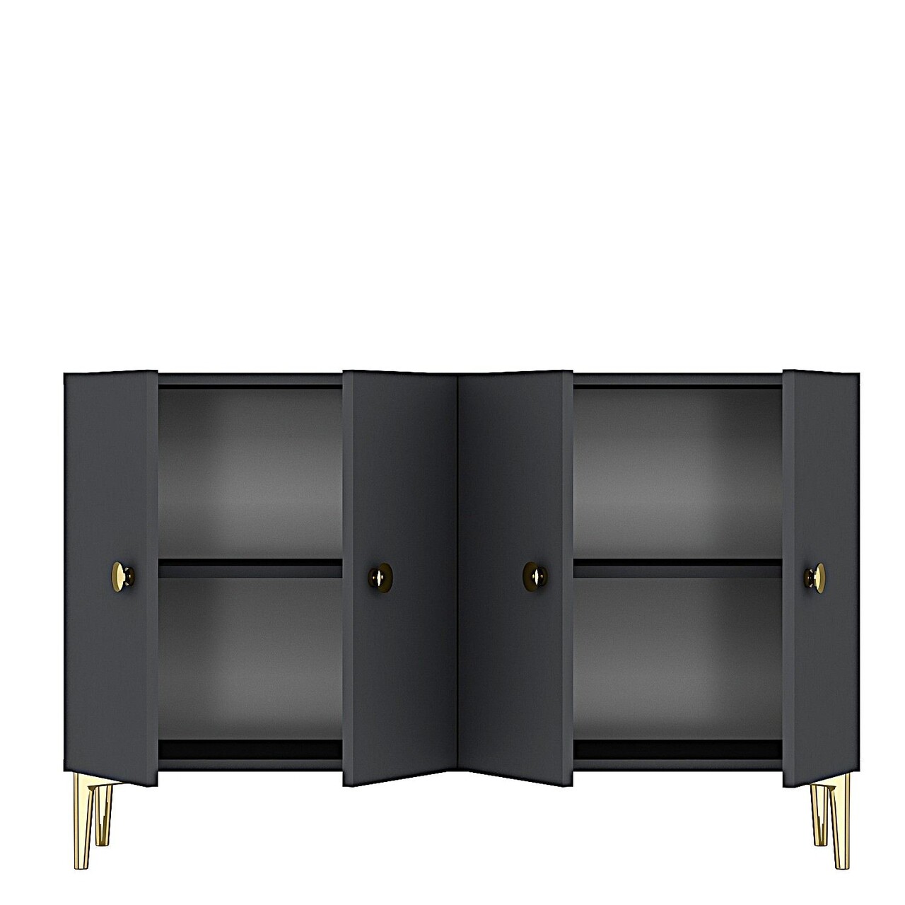 Consola, Hanah Home, Simple 120, 120x75x32 cm, Antracit - view 7