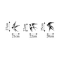 Decoratiune de perete, Swallows, Metal, 21 x 27 cm, Negru