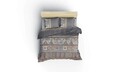 Lenjerie de pat dubla King (FR), Adiel - Grey, Cotton Box, Bumbac Ranforce