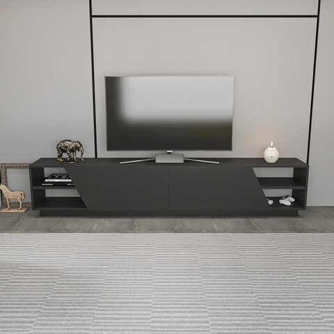 Comoda tv, retricy, rhodes, 240x37.1x47.4 cm, pal, antracit