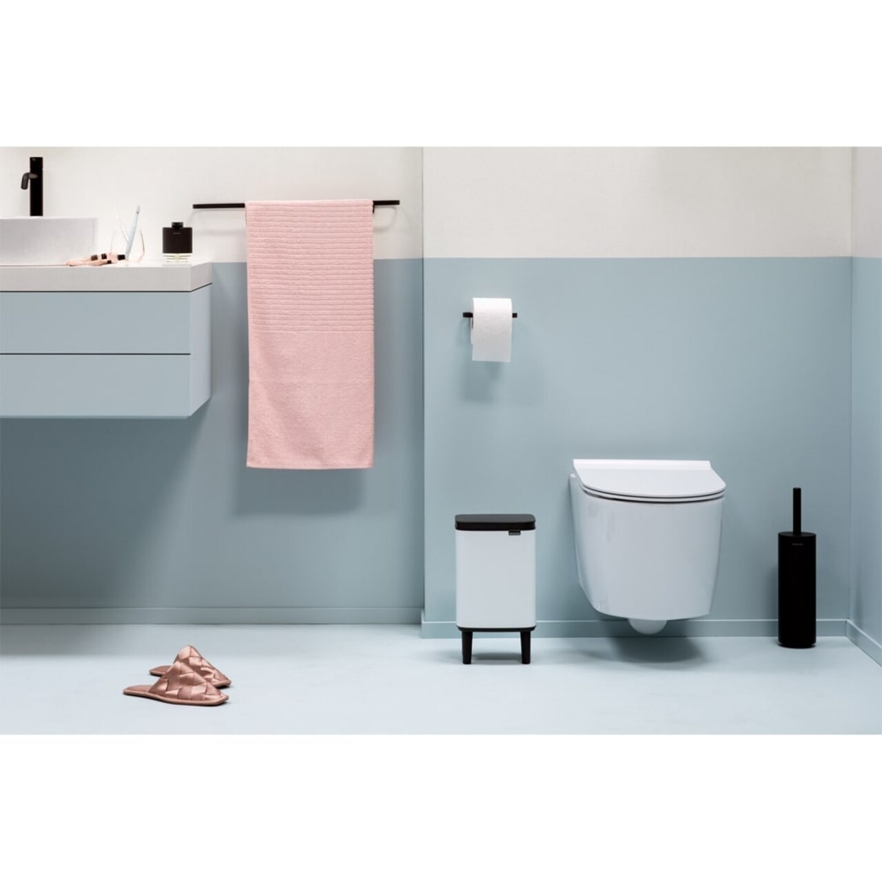 Cos de gunoi, Brabantia, Bo Small, 4 L, 17.2x20x36 cm, otel, alb