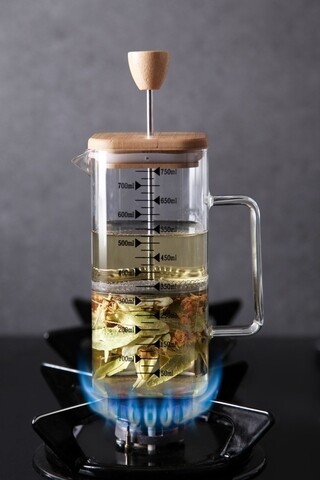 Cafetiera/Presa franceza MCH08687, Mia, 600 ml, sticla