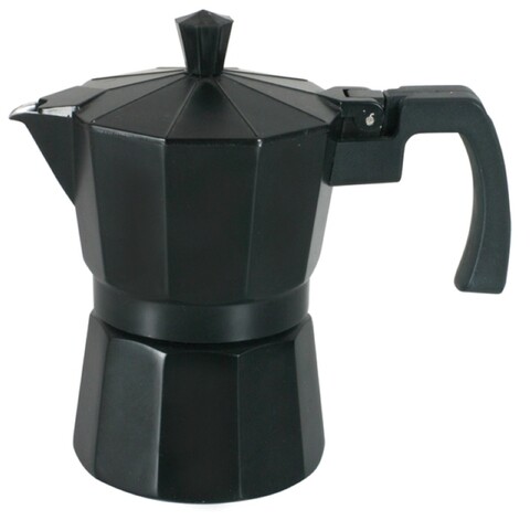 Cafetiera 6 cesti negra, domotti, 300 ml, aluminiu, negru