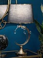Lampa de masa Bruxelles, Mauro Ferretti, 1 x E27, 40W, 36x65 cm, fier/sticla, negru/auriu