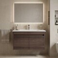 Dulap de baie cu chiuvetă, Hanah Home, Side 85 v2, Maro inchis