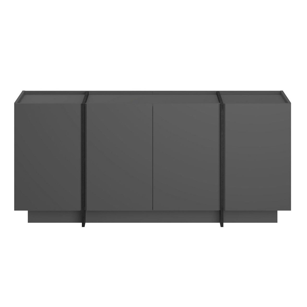 Consola, Nordure, Dorma, 180x80x45 cm, Antracit / Negru - imagine 7