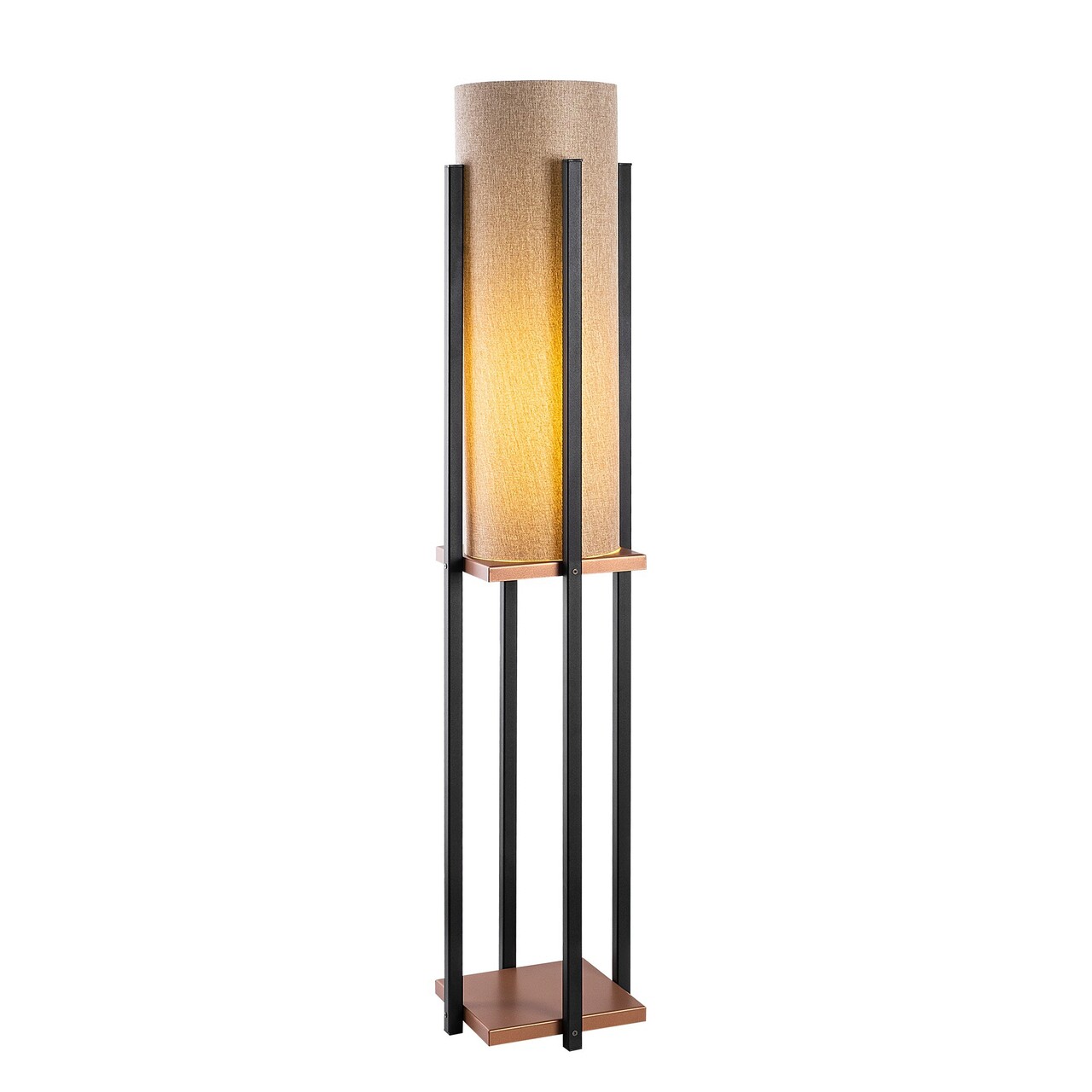 Lampadar, Lampana, 211LMP1114, Metal, Negru/Cupru