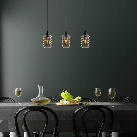 Candelabru, opviq, smoked - 023, e27, 60 w, metal/sticla