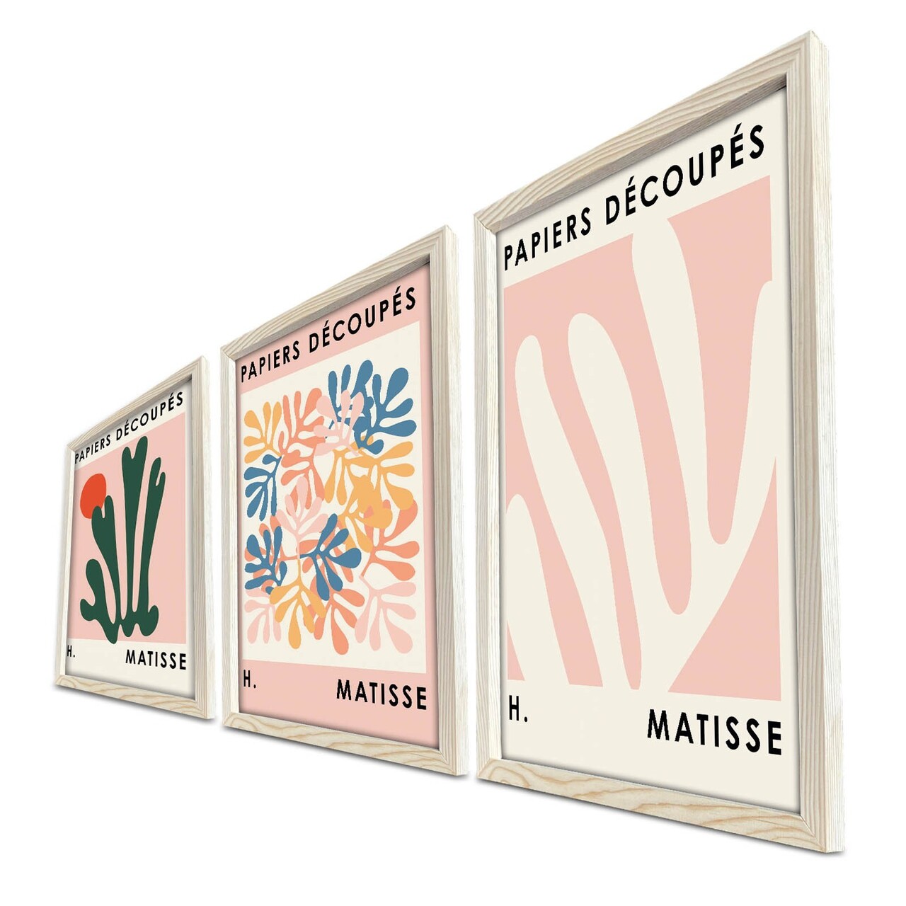 Set 3 tablouri decorative, 3P3853NISCT-009, Lemn, Multicolor - view 4