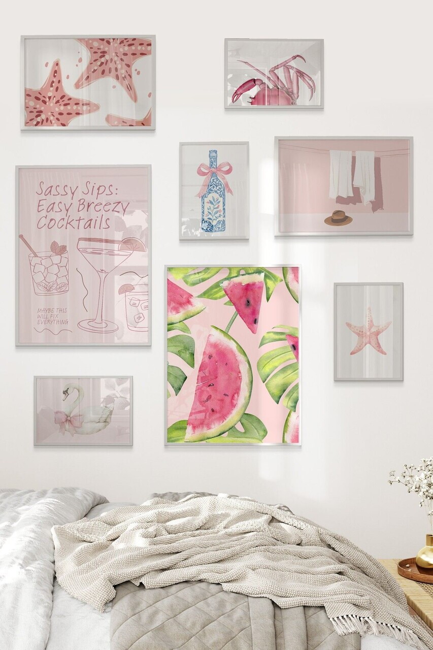 Tablou decorativ, Çgs-056-White-Byk, Lemn masiv, Față: 100% PVC STICLĂ, Multicolor - view 2