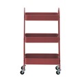 Carucior pentru depozitare Red, InArt, 45x30x77 cm, fier
