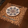 Set suporturi pentru farfurie, Payna, 790PYN1134, Lemn , Produs lucrat manual, Maro