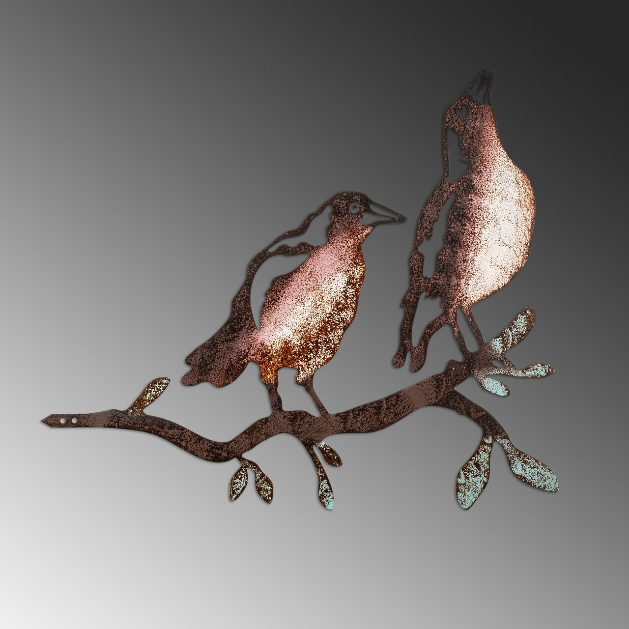 Obiect decorativ de grădină, Bird on the branch 29, 39x45 cm, Multicolor - imagine 5