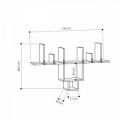Cuier cu rafturi, Homitis, Cervo - Anthracite, 20x68.5x118 cm