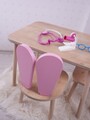 Set masa si scaun pentru copii, Bambini, Bunny One Chair Set, Roz/Maro