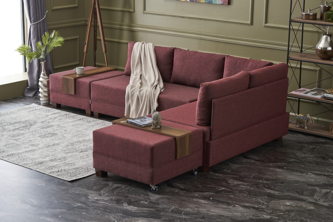 Coltar, Atelier del Sofa, 613LFS1162, Rosu claret — imaginea 2
