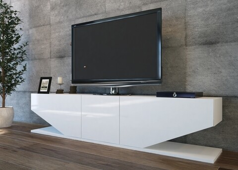 Comoda tv inci, decorotika, 180x30x40 cm, alb