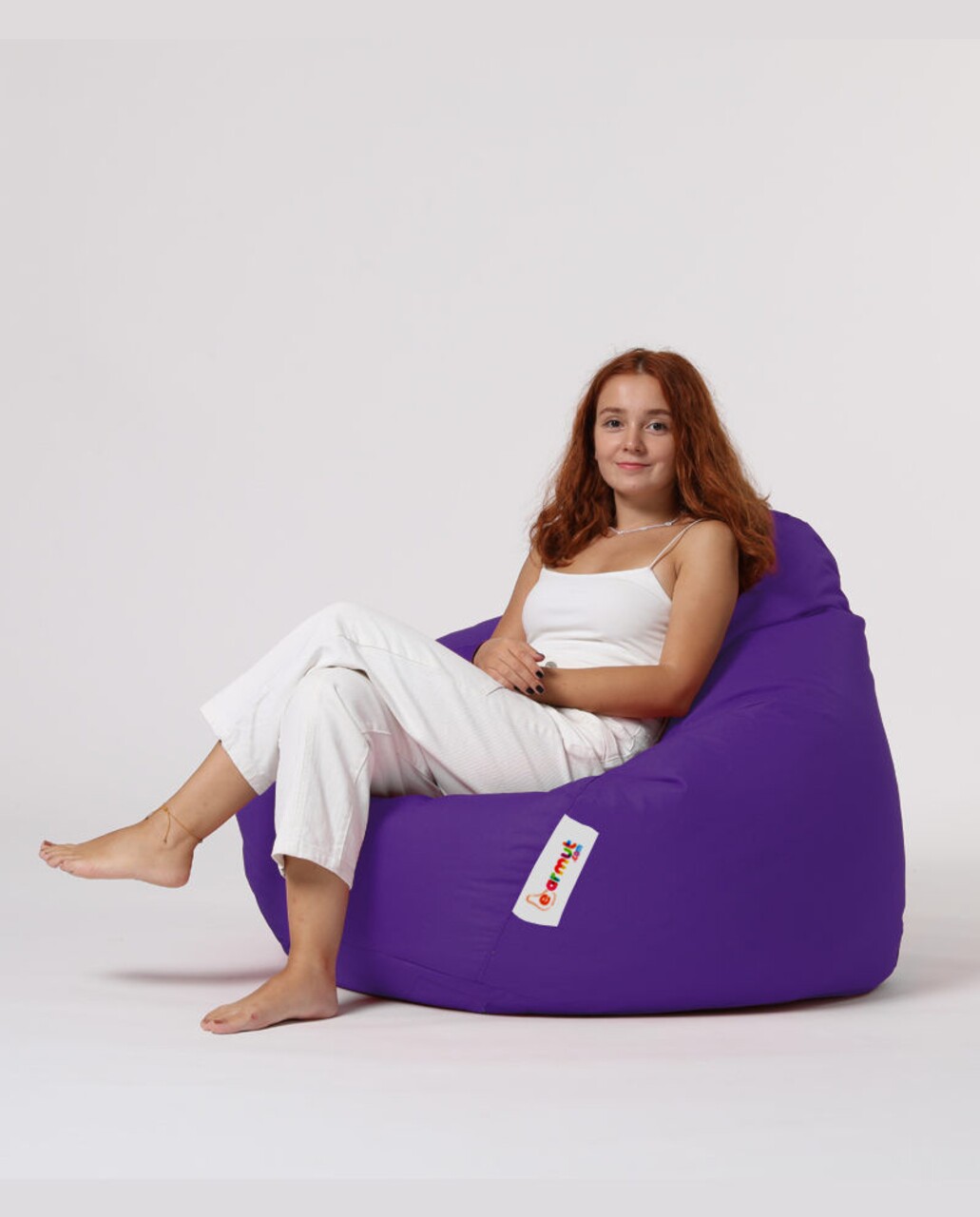 Fotoliu Puf, Bean Bag, Ferndale Premium XXL, 115 X 130 Cm, Poliester Impermeabil, Mov