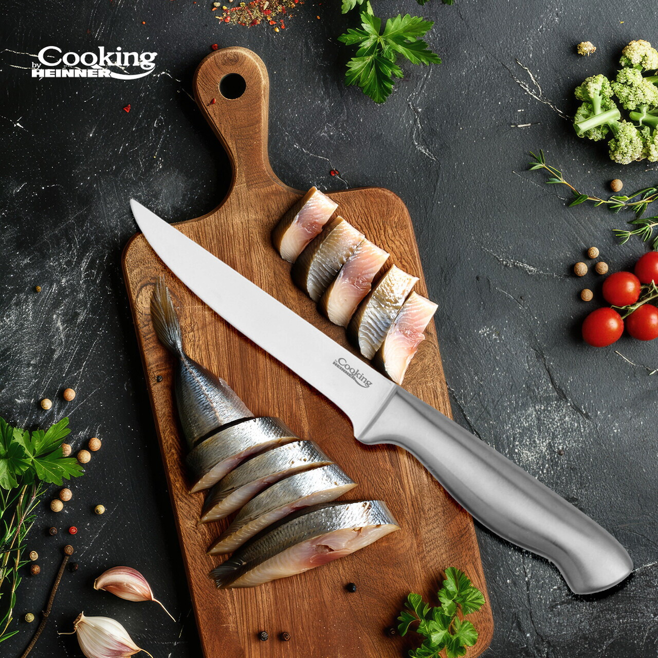Cutit pentru dezosat Stone Chef, Cooking by Heinner, 15 cm, inox, argintiu