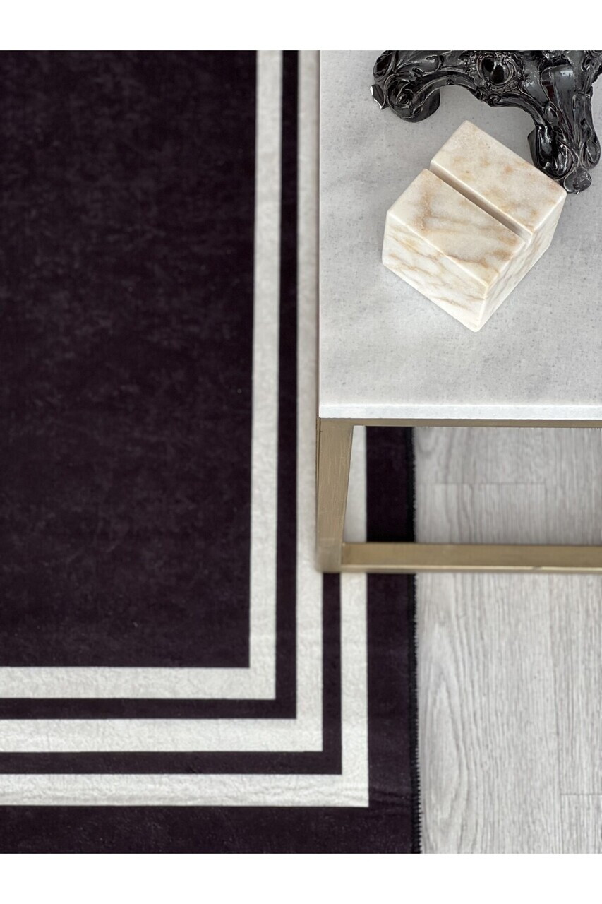 Covor, CLR-0000671-004, 80x250 cm, Poliester, Negru — imaginea 2