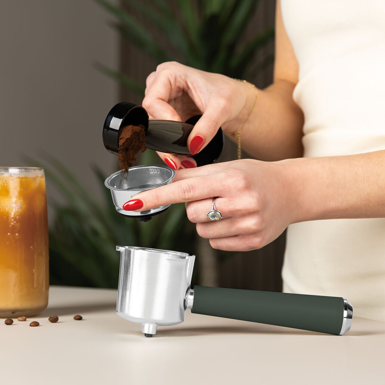 Espressor 3 in 1 Berlinger Haus, Matte Green, 950W, 23x26.5x30.5 cm, inox, verde mat/natur - view 7
