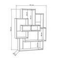 Biblioteca Barce, Decortie, 101x22x132 cm, maro/gri