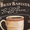 Placuta decorativa Best Barista, Creaciones Meng, 40x40 cm, fier
