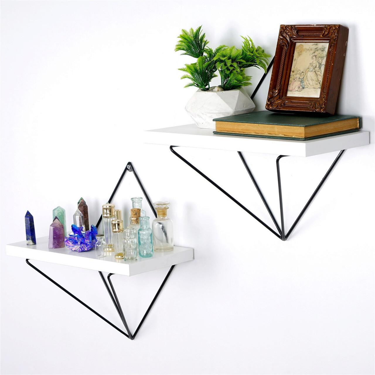 Raft de perete, Evila Originals, Wr060, MDF , Alb/Negru - 1 | YEO