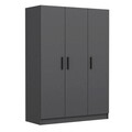 Dulap pentru haine, Minerva, Kale Anthracite, 135x190x52 cm, PAL, Antracit