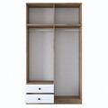 Dulap pentru haine, Rani, BA121, 120x216 cm, PAL, Nuc/Alb