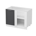 Dulap pentru bucatarie, Hanah Home, Minar, 105x72x56 cm, Alb / Antracit