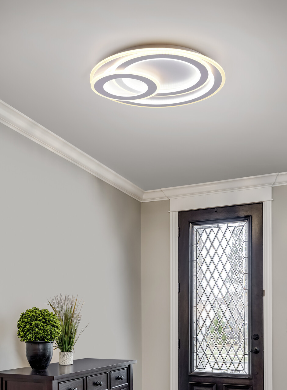 Plafoniera Mita, TRIO, 51x7 cm, 74W, 1x SMD, metal, alb mat