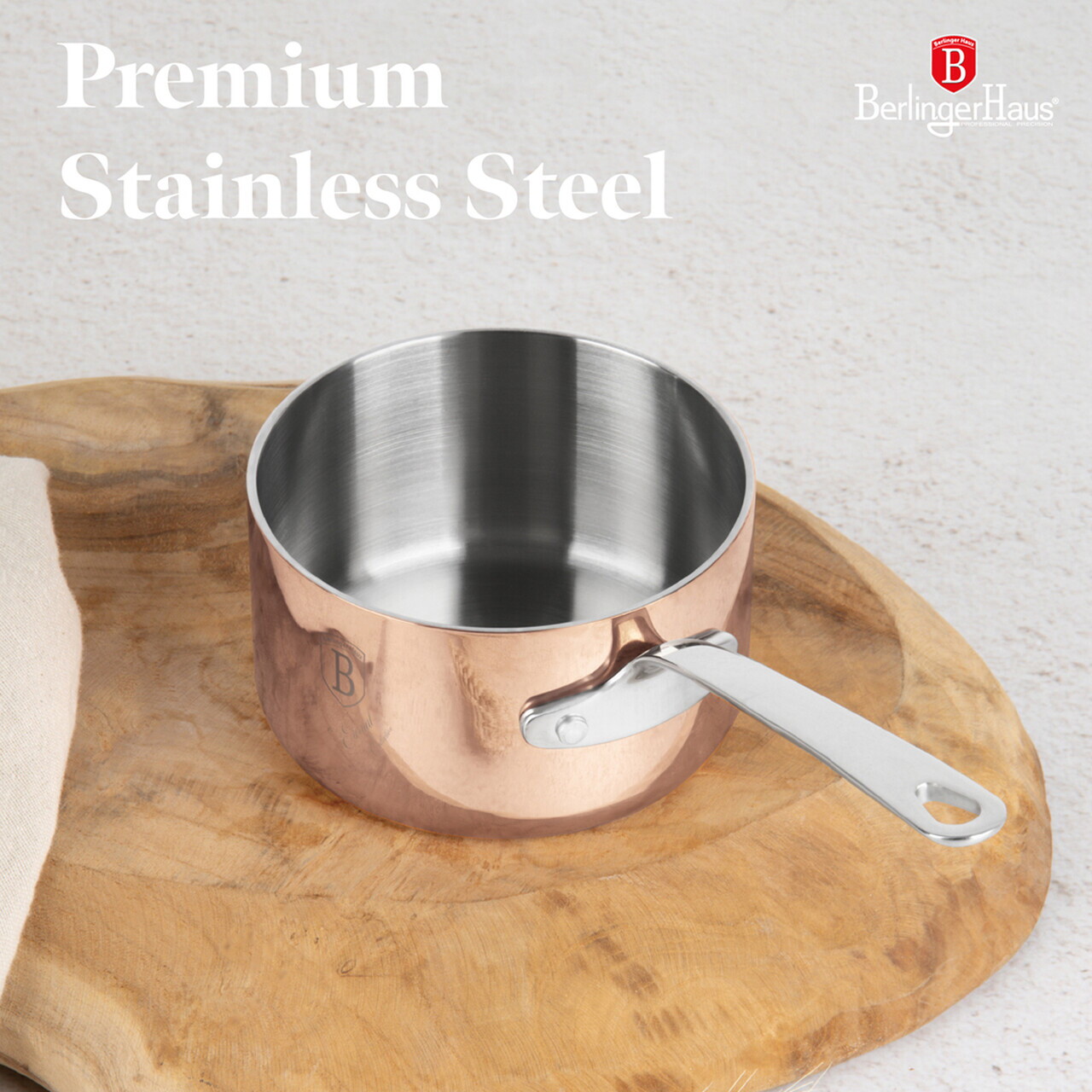 Cratita Berlinger Haus, Copper Touch, 10 cm, inox, cupru - imagine 5