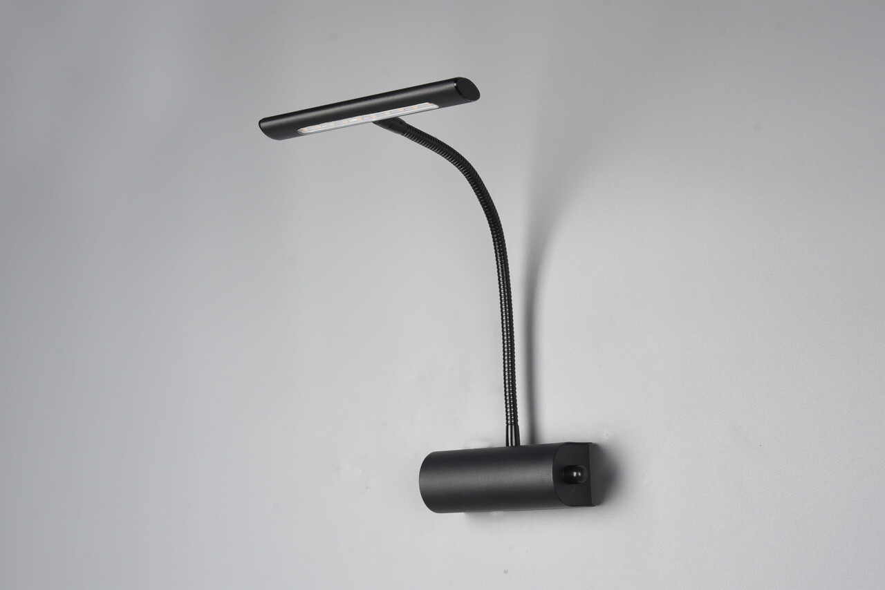 Aplica de perete Curtis, TRIO, 18x35 cm, 4W, 1x SMD LED, metal, negru mat - 2 | YEO