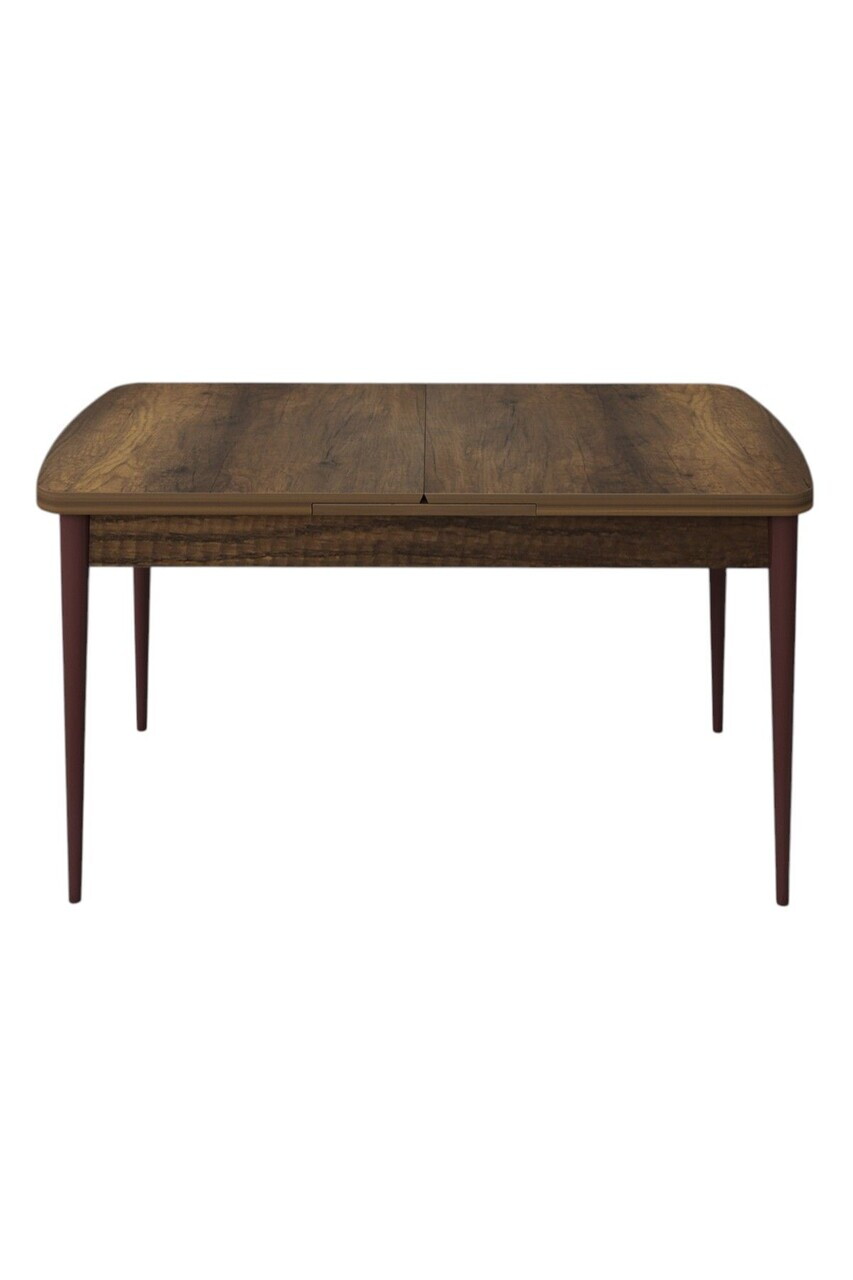 Masa extensibila, Hanah Home, Eta, 80x78x132 cm, Model baroc din lemn / Maro — imaginea 2