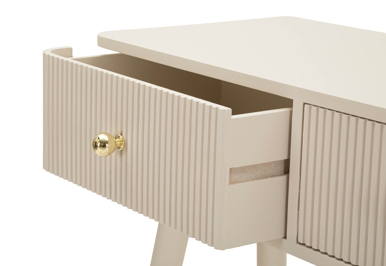 Consola, Mauro Ferretti, Shy, 108x30x77 cm, lemn de pin, alb/auriu - view 4