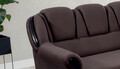 Coltar extensibil dreapta 3 locuri ELTAP, L-004, Lord, 243x180x112 cm, lemn/poliester, maro inchis/negru