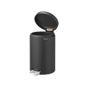 Cos de gunoi cu pedala, Brabantia, NewIcon Mineral Infinite Grey, 12 L, 33.8x25.1x41.1 cm, otel, gri