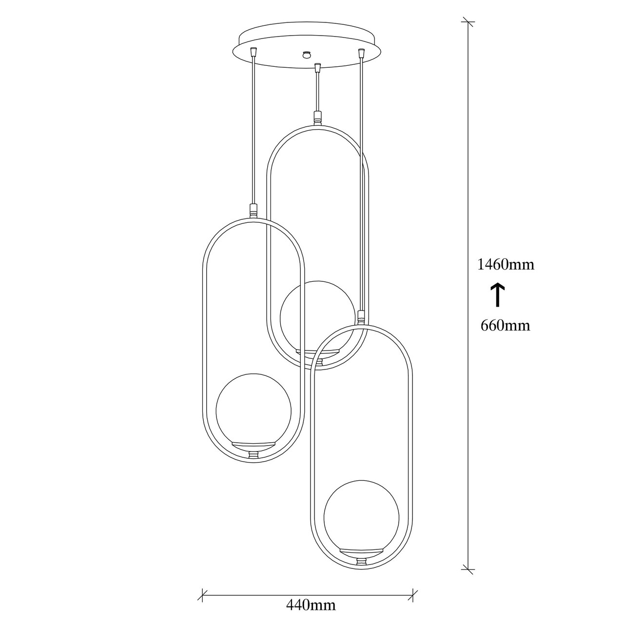 Candelabru, Mudoni - MR - 935, E27, 100 W, metal